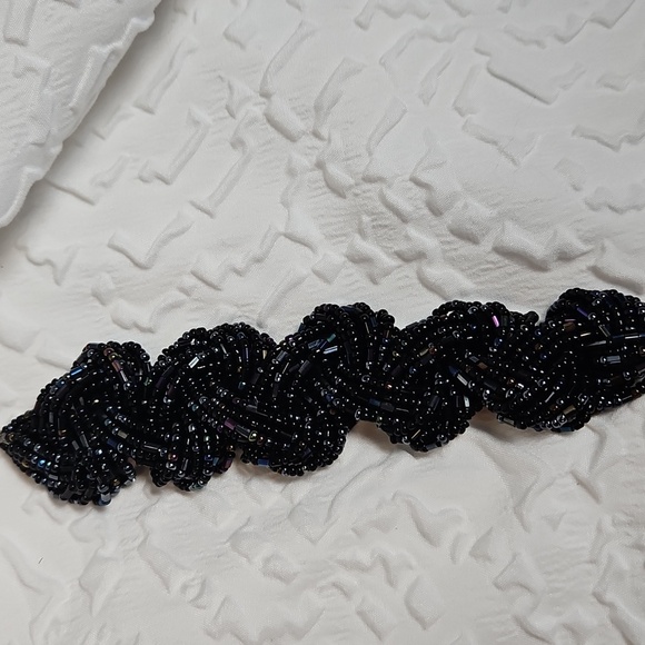 VINTAGE BLACK GOLD SEEDED BRACLET - Picture 5 of 6